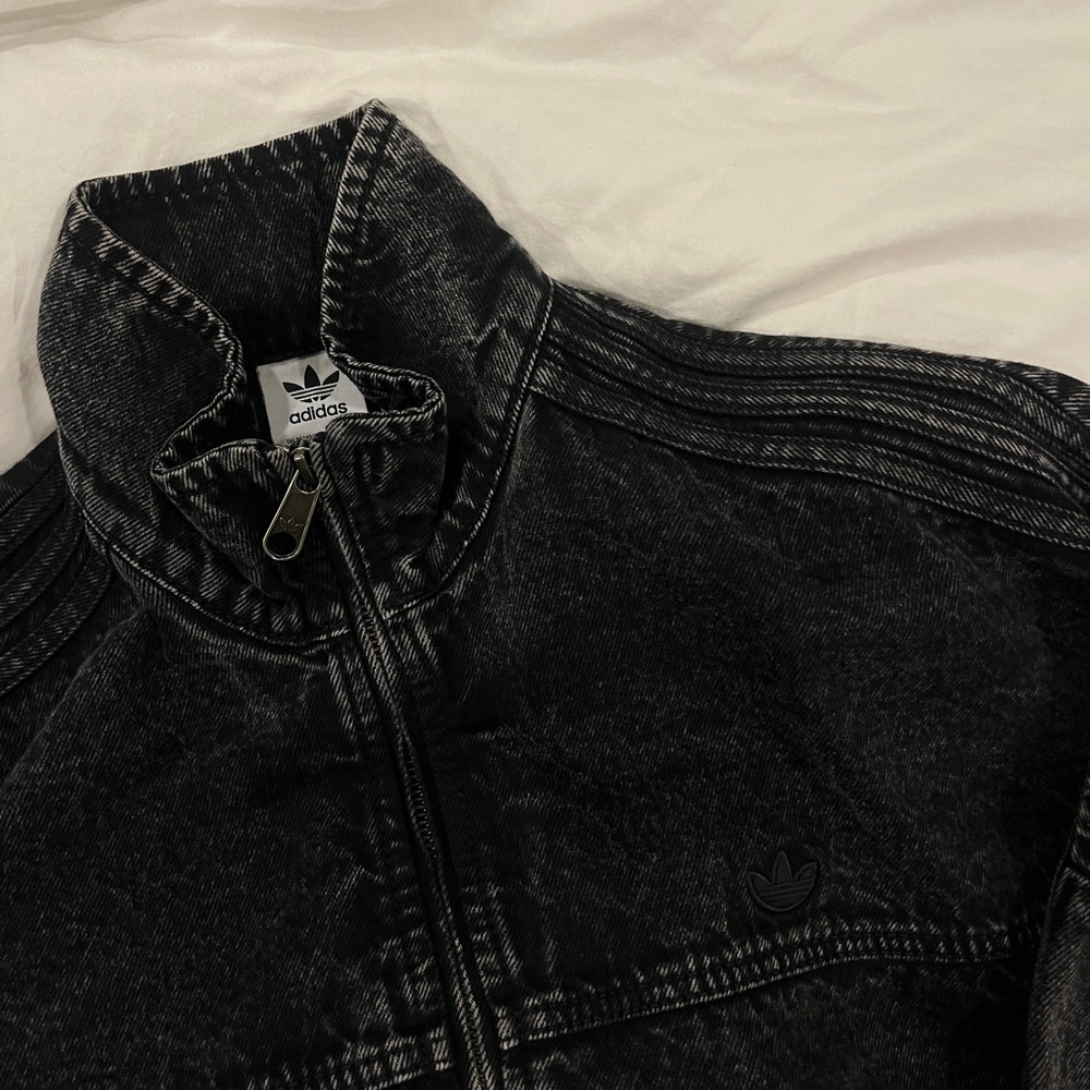 Adidas Charcoal High-Collar Jacket